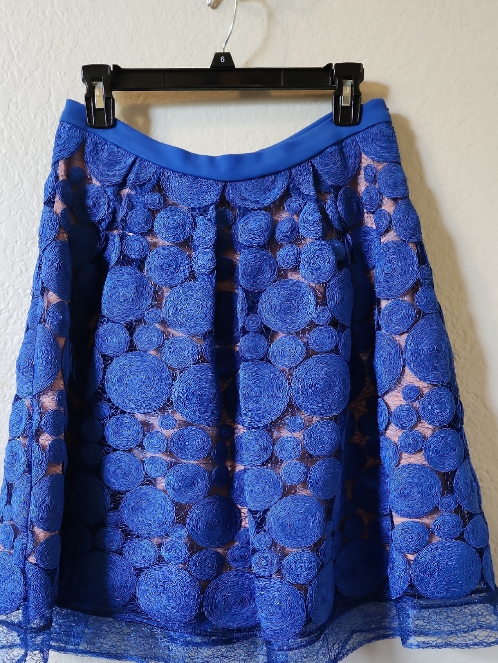 Anthropologie Eva Franco blue tulle detailed circle skirt NWOT